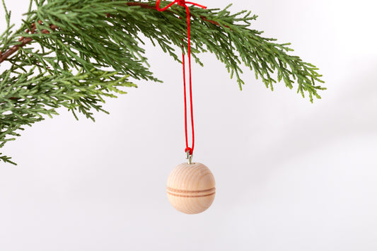 Wood Ball Christmas Ornament