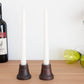 Walnut Minimalist Candlestick Holder Set, Set of Two