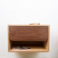 Floating Nightstand with Walnut Front Drawer, Wall Mounted Bedside Table