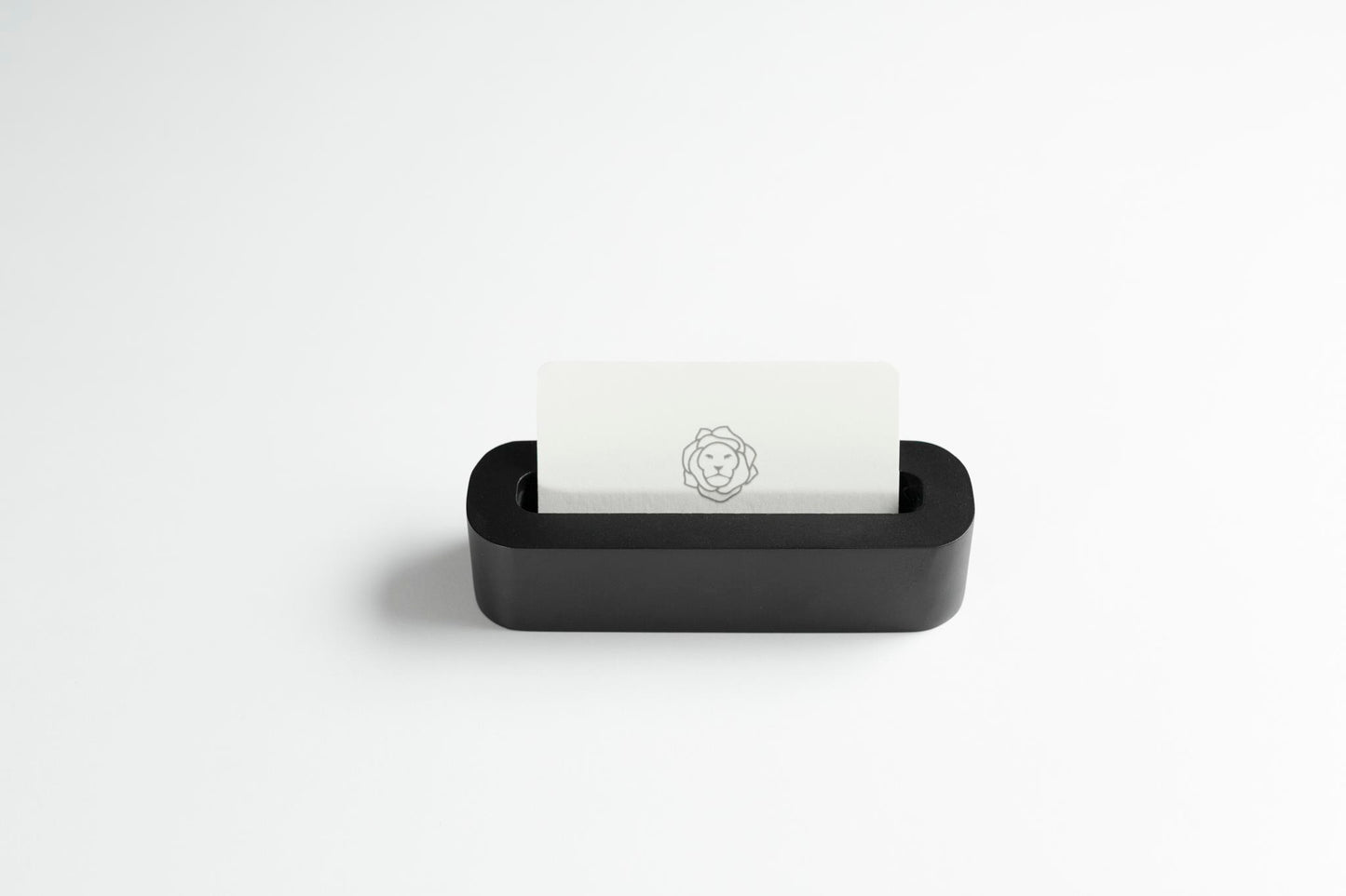 Black Oval Pen Tray with a Flower